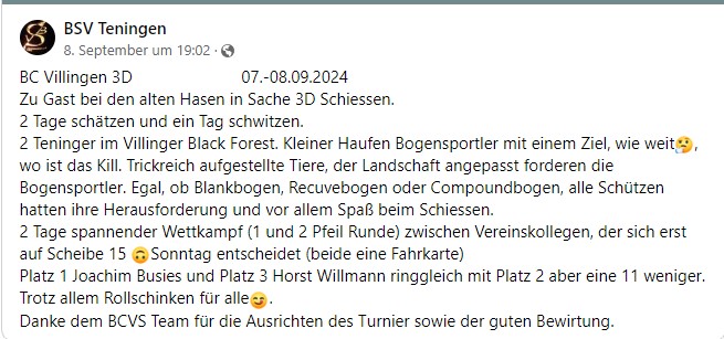 teningen jagd